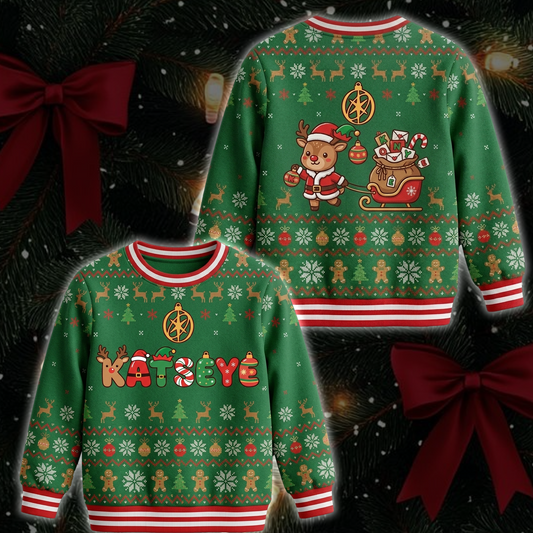 Lovely Katseye Ugly Christmas Sweater Gift For Eyekons