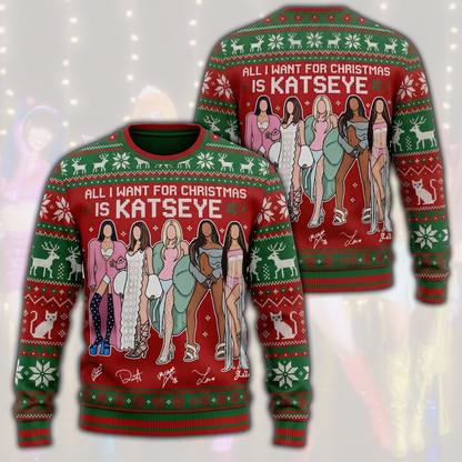 Katseye The Wildworld Tour Ugly Christmas Sweater Fan Edition