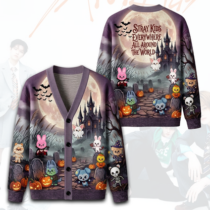 Stray Kids SKZOO Haunted Castle Halloween Cardigan Gifts For Stay