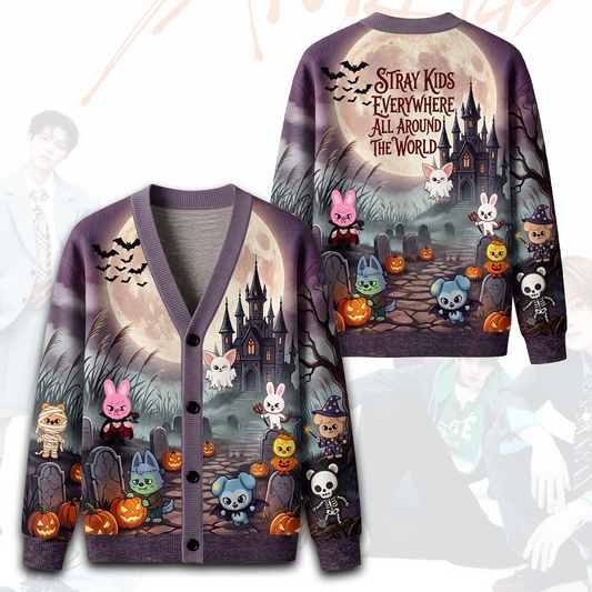 Stray Kids SKZOO Haunted Castle Halloween Cardigan Gifts For Stay