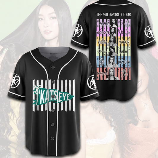 Katseye Debüt Preppy The WildWorld Tour Baseballtrikot Geschenk für Fans