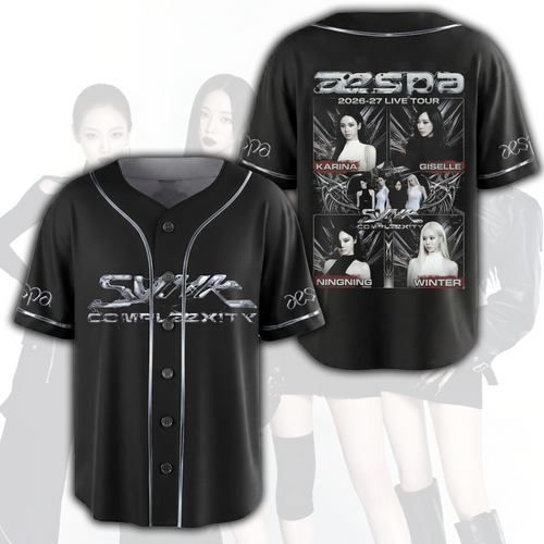 Collage Aespa Synk Complexity  Baseball Jersey Top Fan Gifts