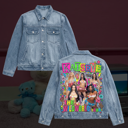 Katseye The Wild World Tour Denim Jacket Cute Concert Outfit Gift For Fans