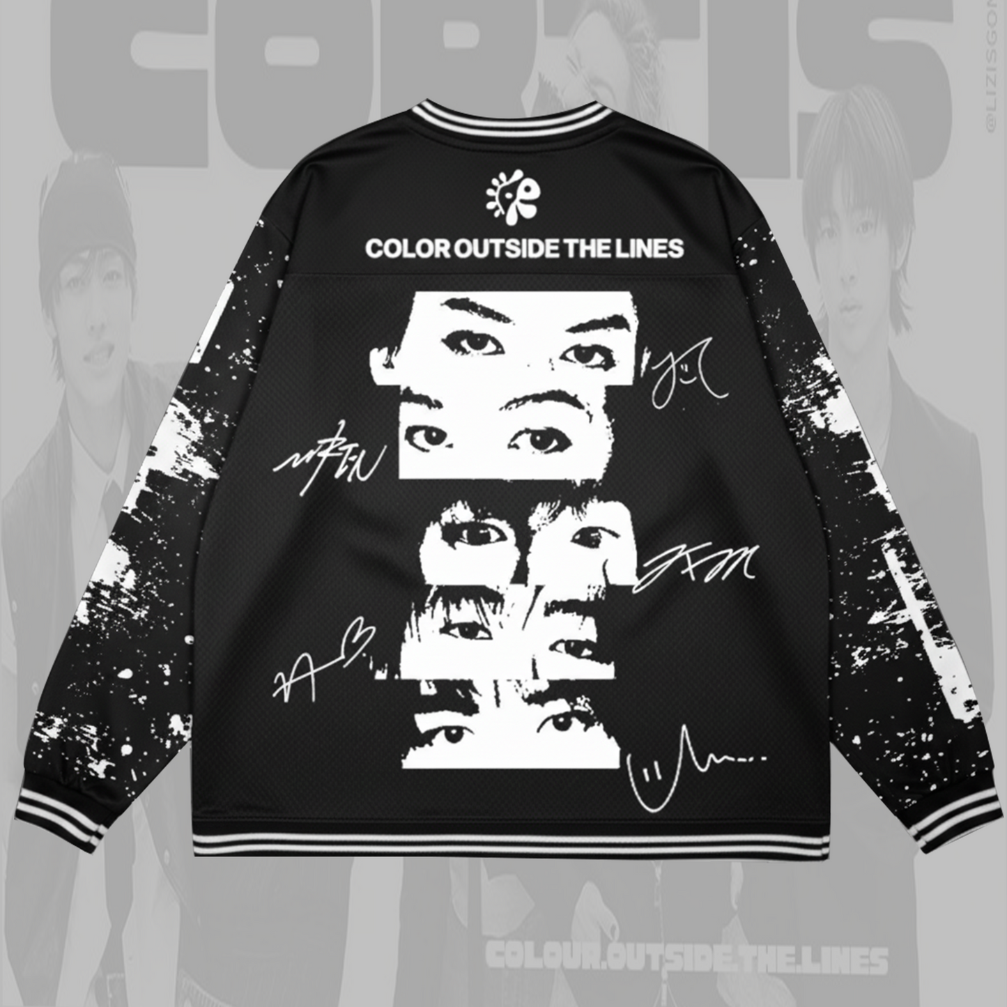 Color Outside the Lines Album Cortis Mesh Splicing Long Sleeved Gifts