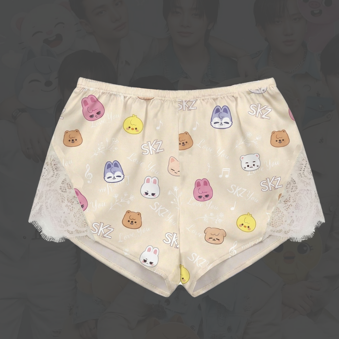 Kawai Skzoo Stray Kids Lace Cami Sleepwear Gift For Fans