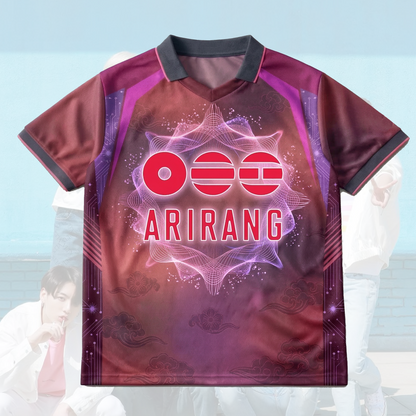Stunning BTS World Tour Football Jersey Winged Neck Shirt