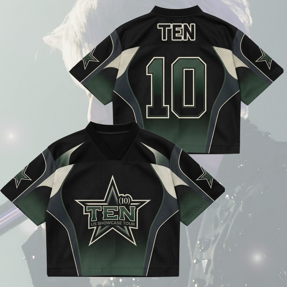 Electric Ten 10 Us Showcase Tour Way V Mixed Mesh Jersey Fan Edition
