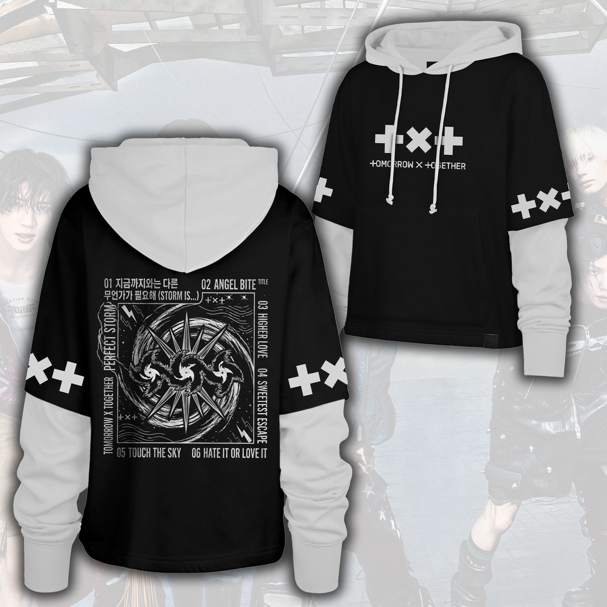 TXT Steal The Wind Tour Grunge Streetwear Shortstop Hoodie Geschenk für Fans