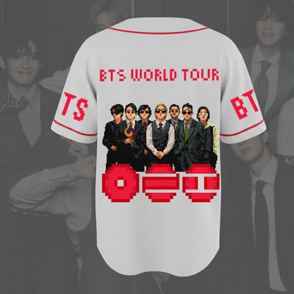 BTS Old Boys Pixel Arirang World Tour Baseball Jersey Gifts For Fans
