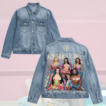 Katseye The Wild World Tour Denim Jacket Vintage Concert Outfit Gift For Eyekons