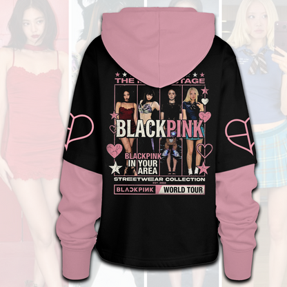 BLACKPINK In Your Area World Tour Pink Pop Shortstop Hoodie Gift For Fans