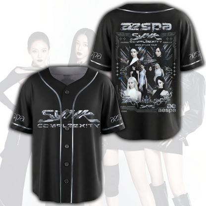Aespa Synk Complexity World Tour Baseball Jersey Top Fan Gifts