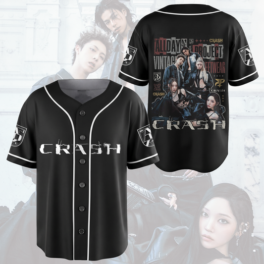 ALLDAY PROJECT Crash Album Vintage 90er Jahre Bootleg Baseballtrikot Geschenk für Fans