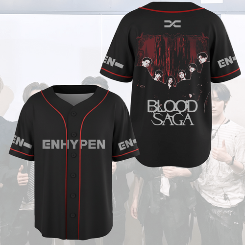 Love Lair Vampire Enhypen Blood Saga World Tour Baseball Jersey