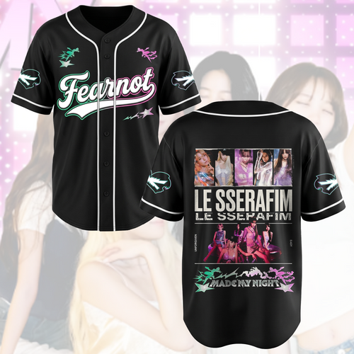 Le Sserafim Made My Night Baseball Jersey  Pureflow Fan Edition