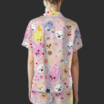 Playful Stray Kids Skzoo Kawai Pajama Set Gift For Lovers