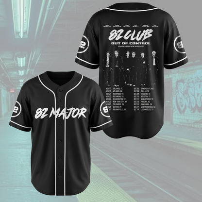 Epic 82MAJOR US Tour 82CLUB Out Of Control Cyber Grunge Baseball Jersey For 82DE