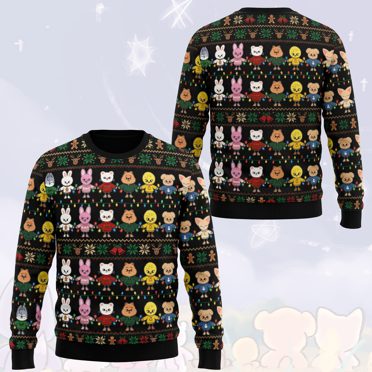 Fairy Light Skzoo Merry Christmas Stay Ugly Christmas Sweater Gift For Fans