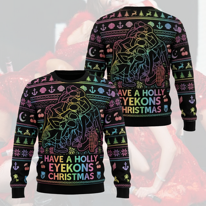 Have A Holly Eyekons Katseye Ugly Christmas Sweater Fan Edition