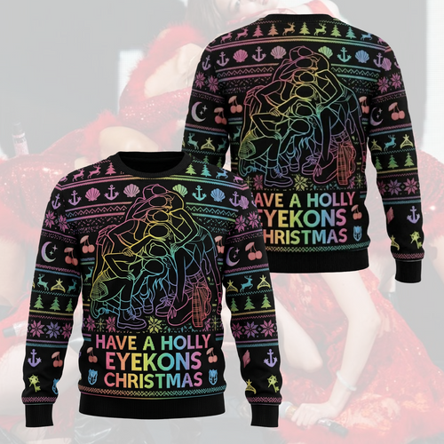Have A Holly Eyekons Katseye Ugly Christmas Sweater Fan Edition