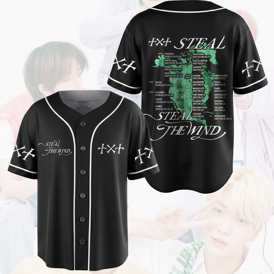 TXT Tomorrow X Together Baseball-Trikot Steal The Wind Merch T-Shirt Fan-Edition