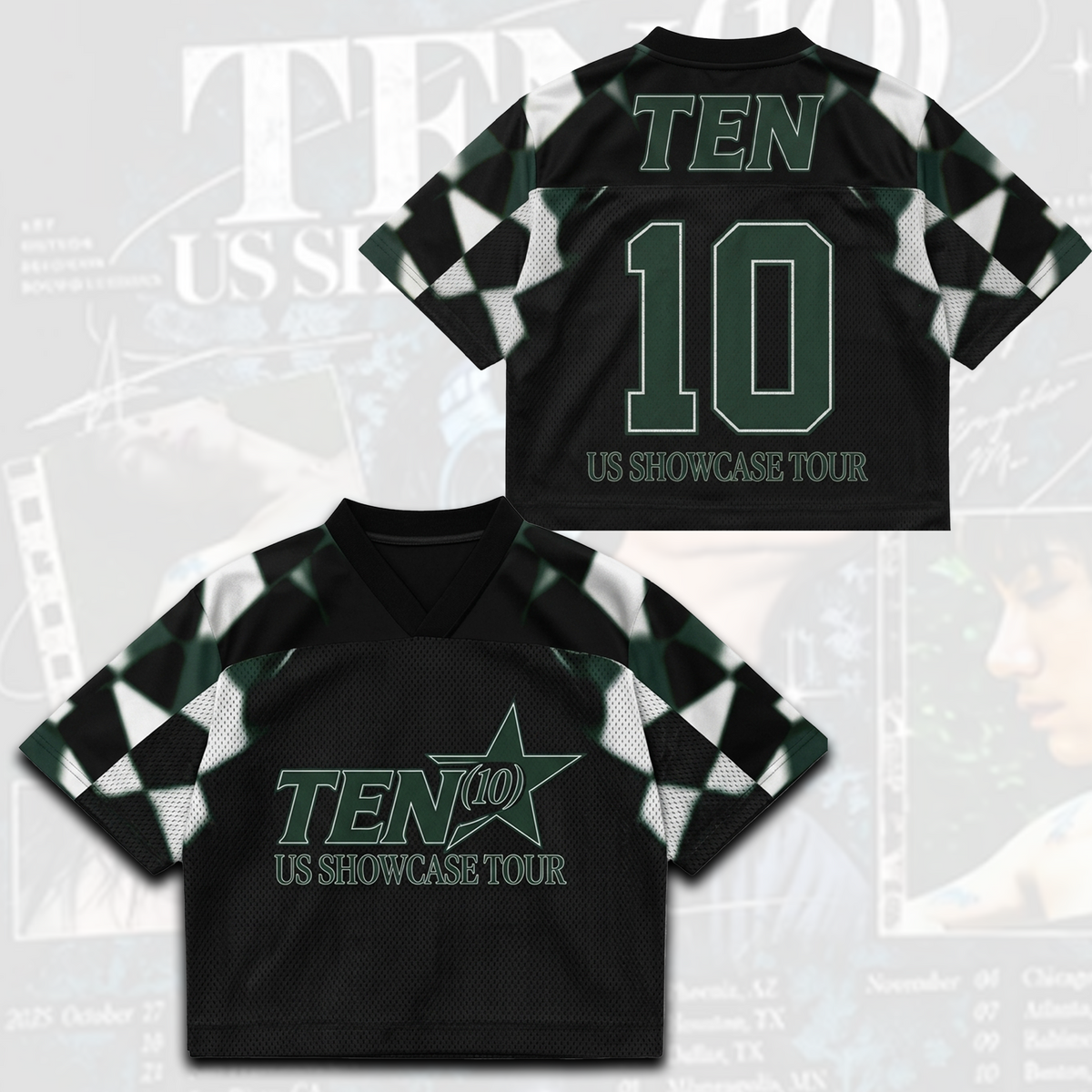 Ten 10 Us Showcase Tour Mixed Mesh Jersey Gift For Fans