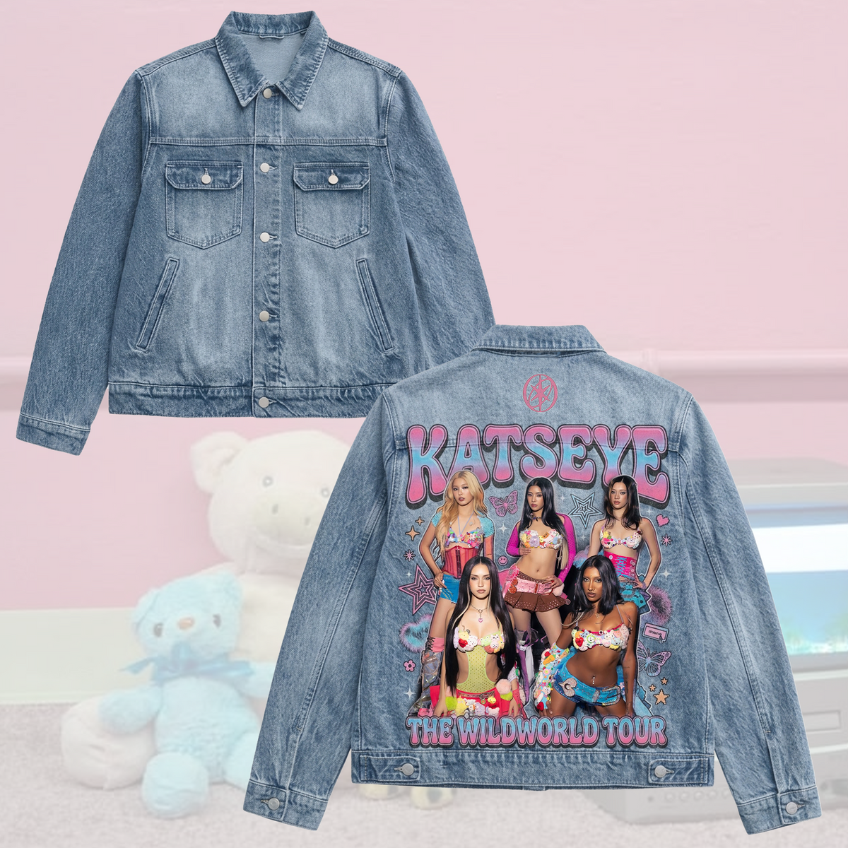 Katseye The Wild World Tour Denim Jacket Retro Concert Outfit Gift For Eyekons