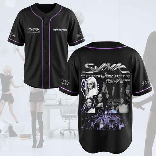 Superb aespa SYNK COMPLEXITY Tour Baseball Jersey Concert Merch Gift for Fans