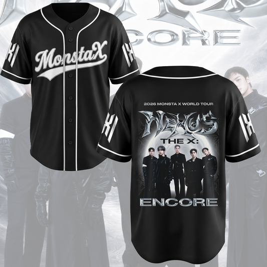 Vintage The X MonstaX Nexus Encore Welttournee Baseballtrikot Fan-Edition