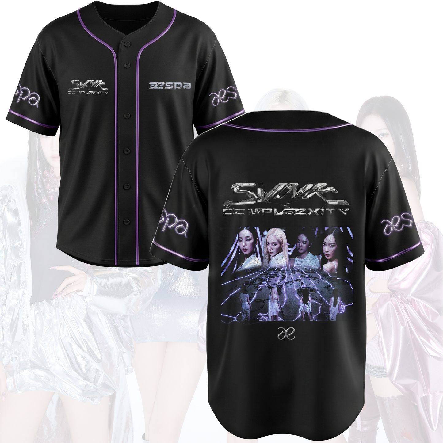 Bright aespa SYNK COMPLEXITY Black Jersey Lemonade Gift for Fan