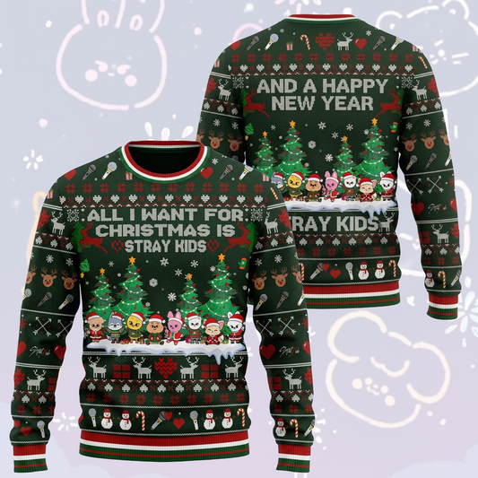 All I Want For Christmas Is Stray Kids Skzoo Ugly Sweater Gift For Stay