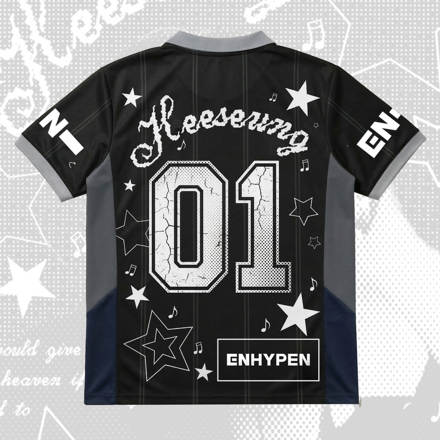 Heeseung Enhypen Football Jersey Winged Neck Shirt