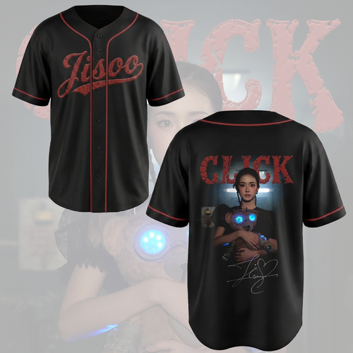 Blackpink Jisoo Click Signature Baseball Jersey Gift For Fans