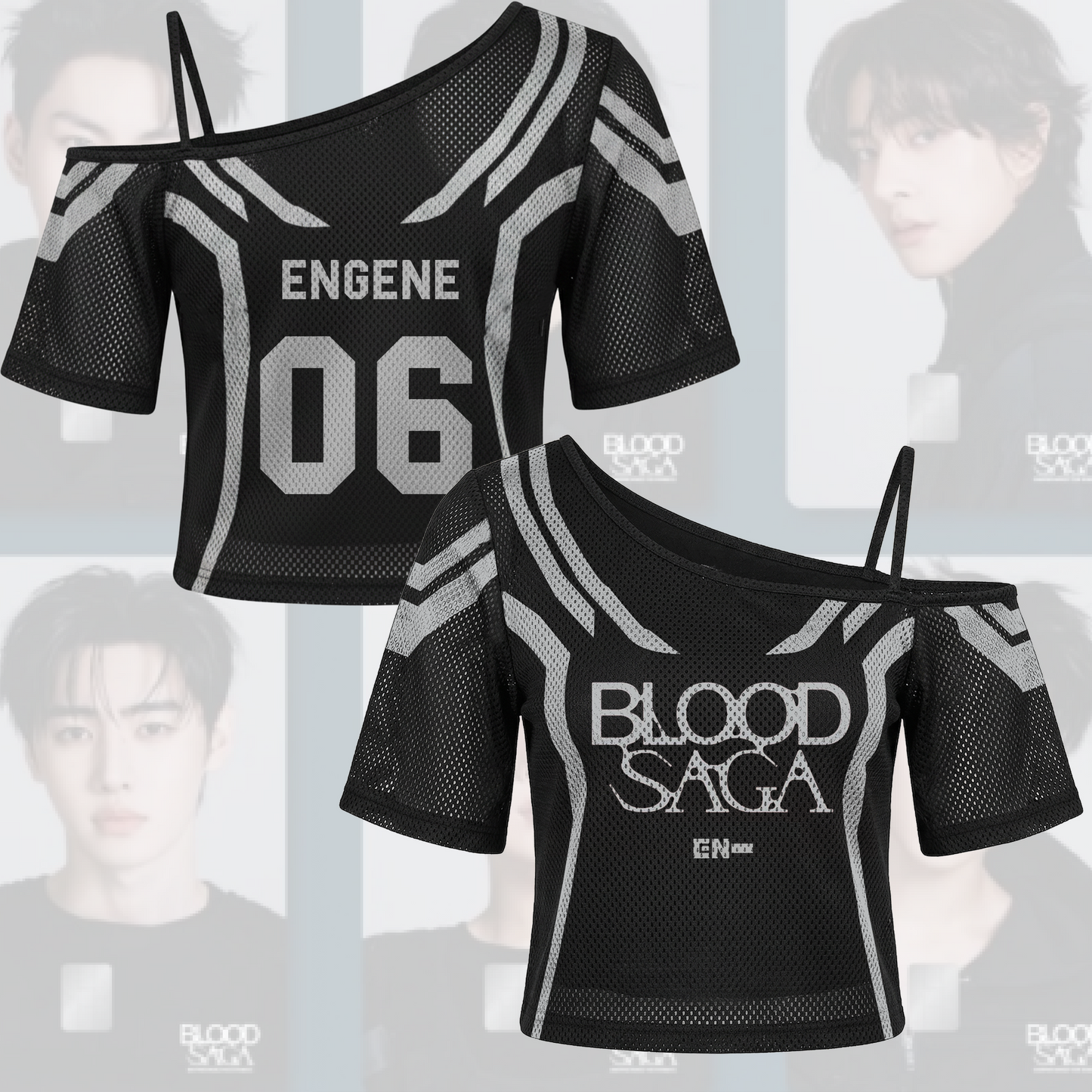 The Fallen Wings Enhypen Blood Saga World Tour Tour Off Shoulder Mesh