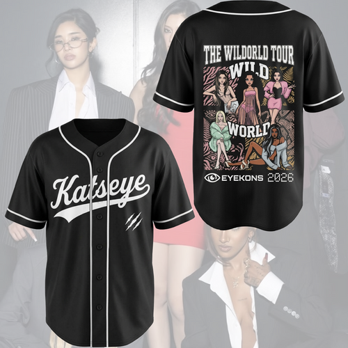Wild Eyekons The Wildworld Tour Black Baseball Jersey Gift for Fans
