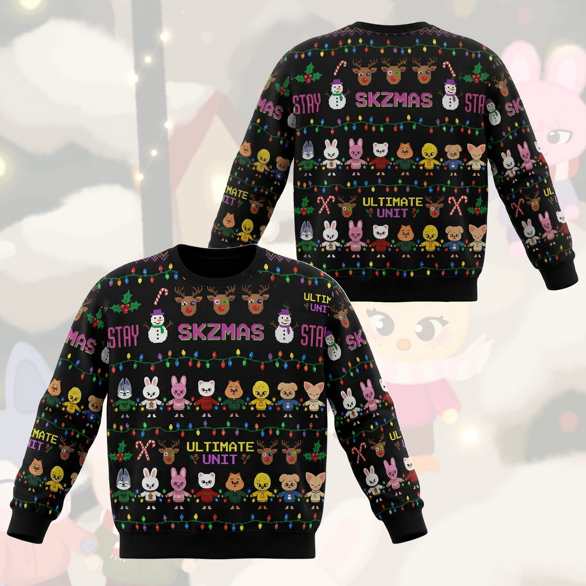 Stray Kids THIS & THAT hässlicher Weihnachtspullover, STAY Fan-Geschenk