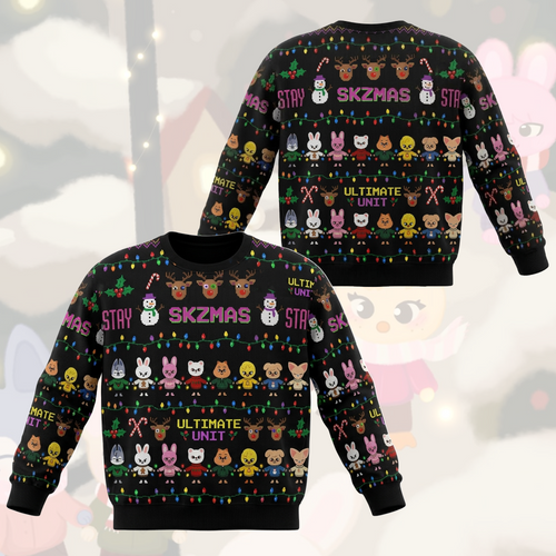 Stray Kids THIS & THAT hässlicher Weihnachtspullover, STAY Fan-Geschenk