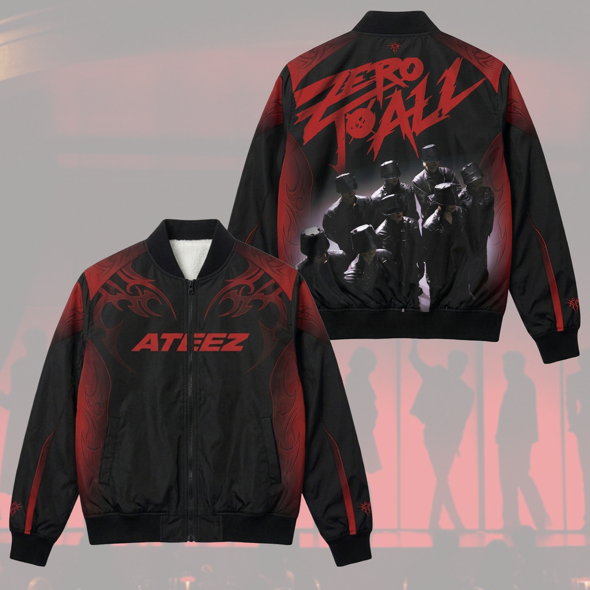 Ateez Zero To All World Tour Bomber Jacket Sporty Ateez Outfit Atiny Gift