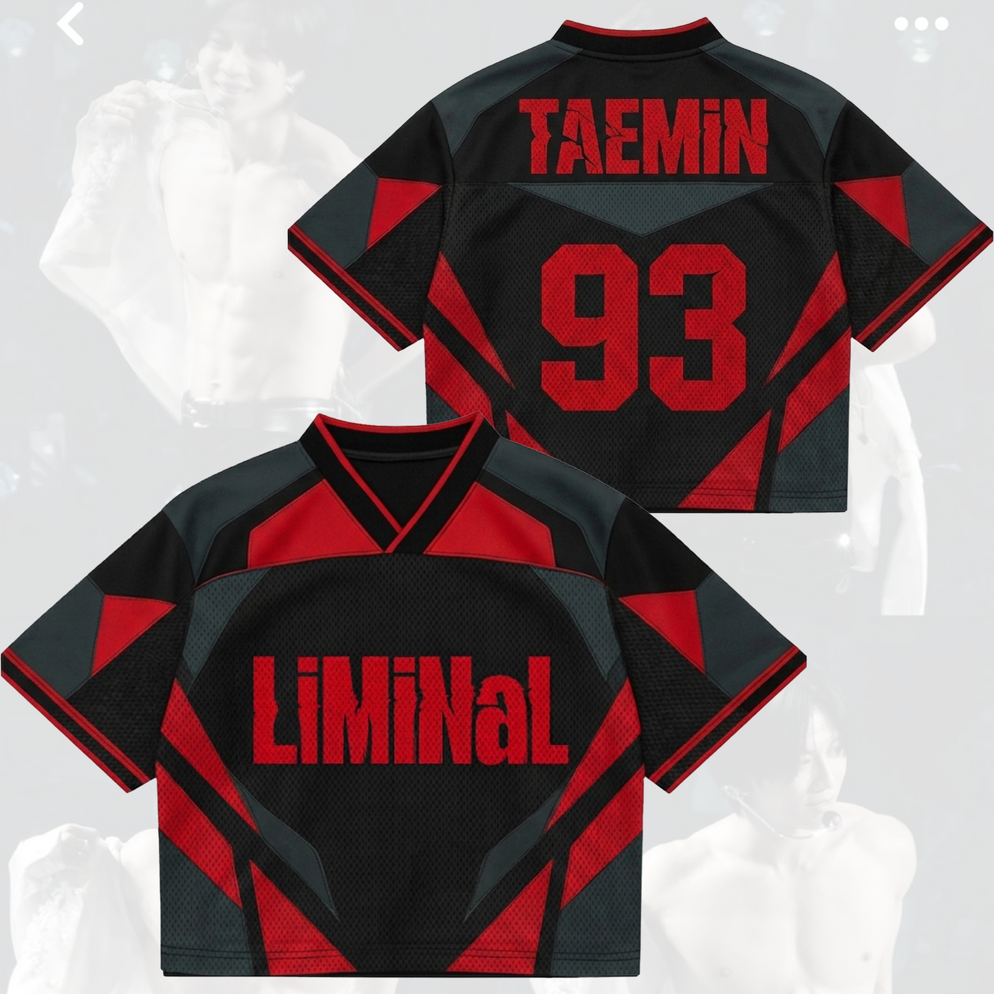 Sporty Liminal Taemin World Tour Mixed Mesh Jersey Concert Outfit Gift For Fans