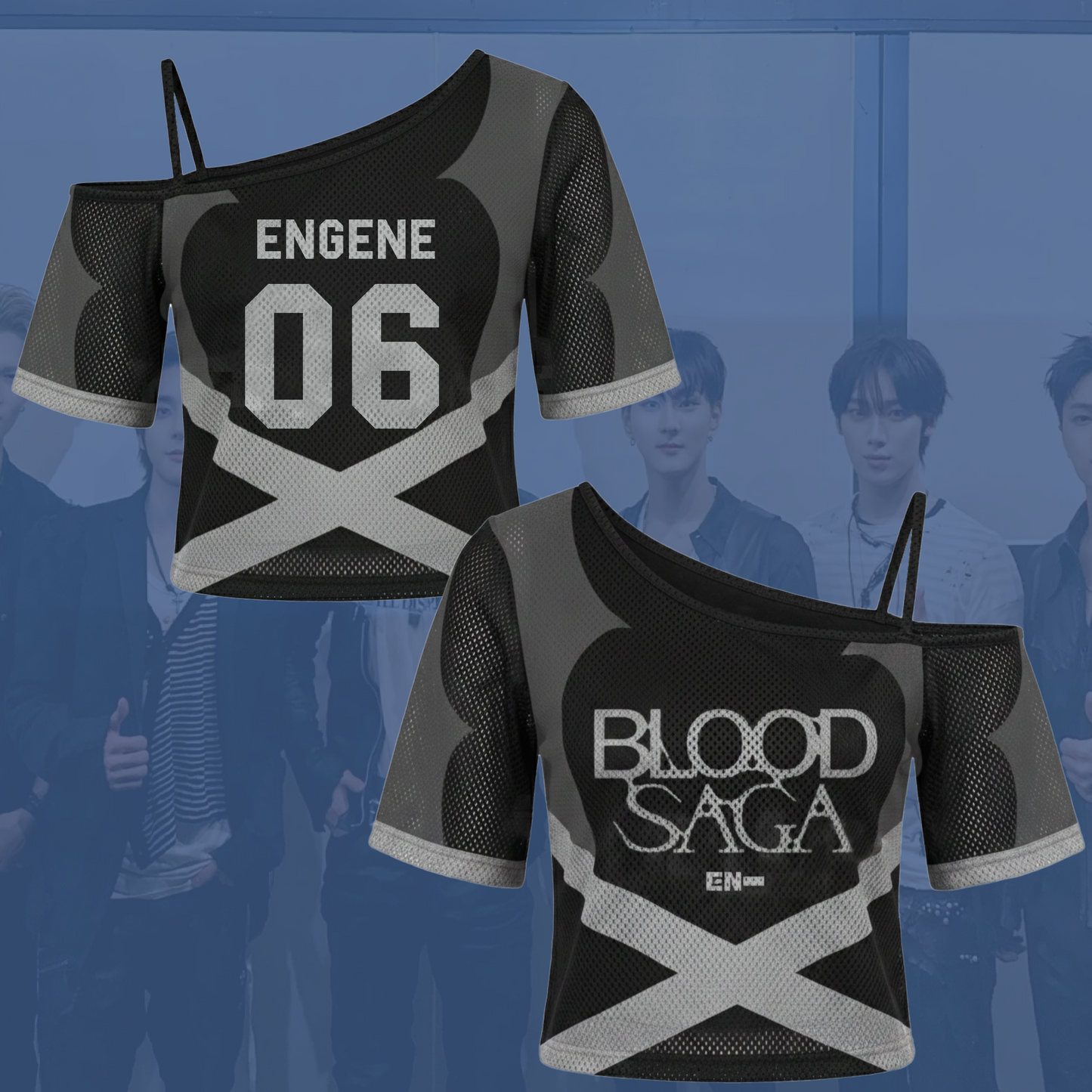 Enhypen Blood Saga  World Tour Tour Off Shoulder Mesh