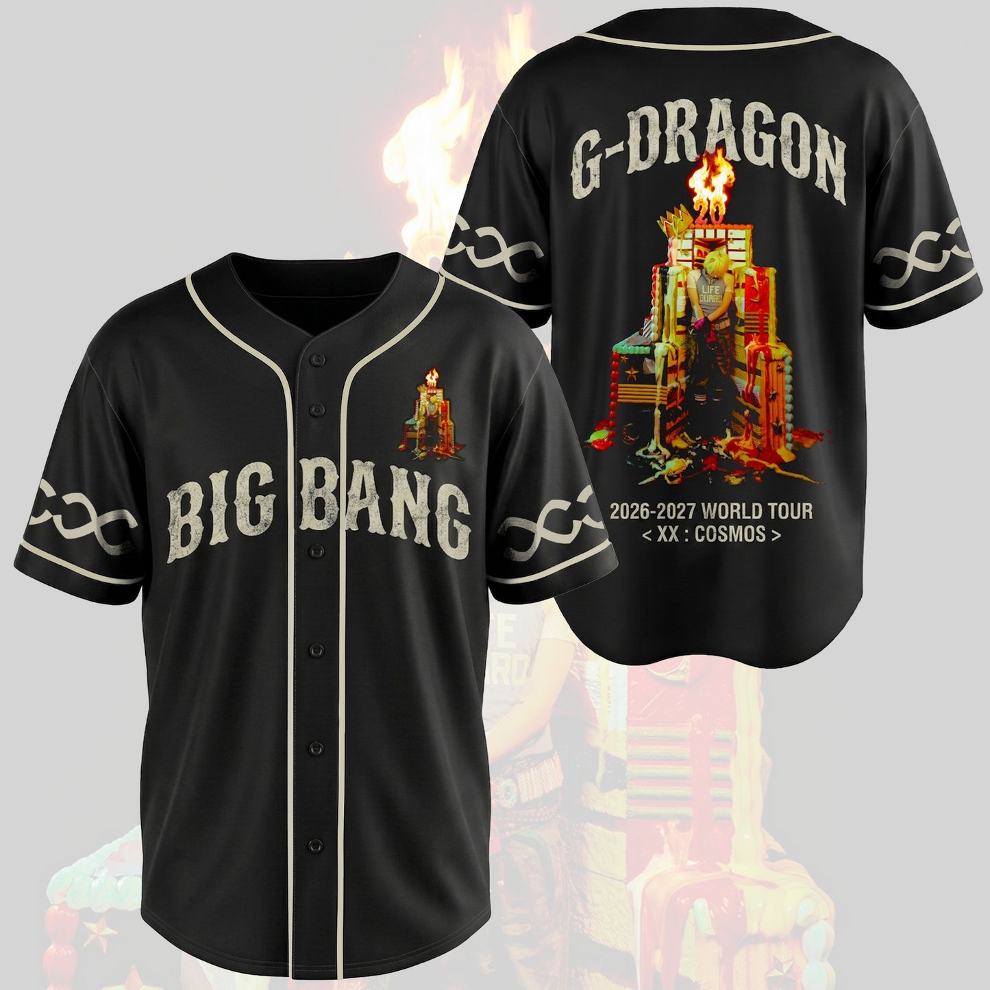 G-Dragon Big Bang 20th Anniversary Baseball Jersey Vintage Streetwear Gift For Fans