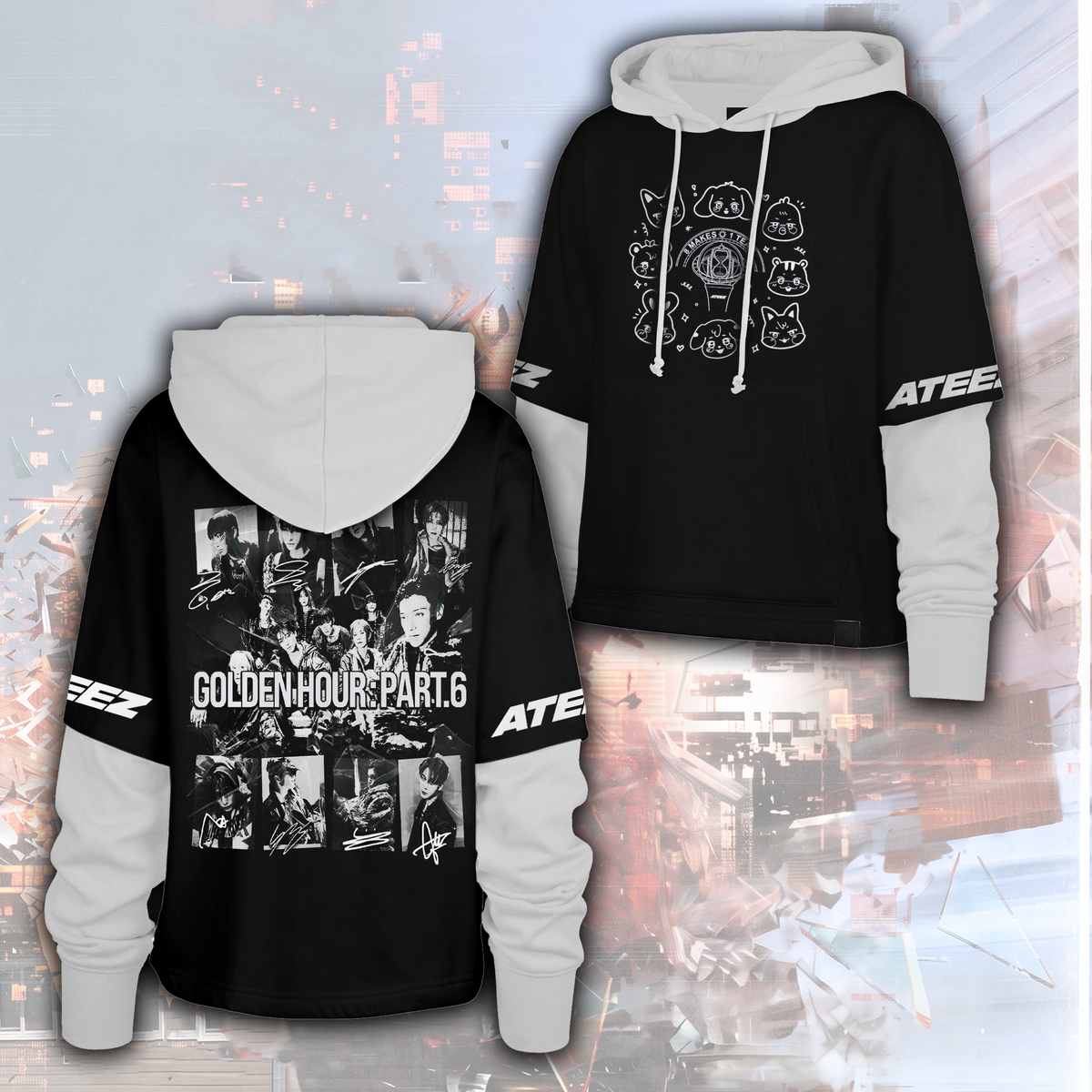 Vintage Ateez Golden Hour Part 6 Shortstop Hoodie Gift For Fans