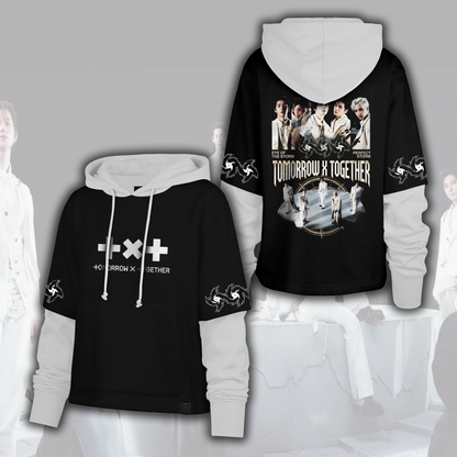 TXT Steal The Wind Tour Grunge Streetwear Shortstop Hoodie Geschenk für Fans