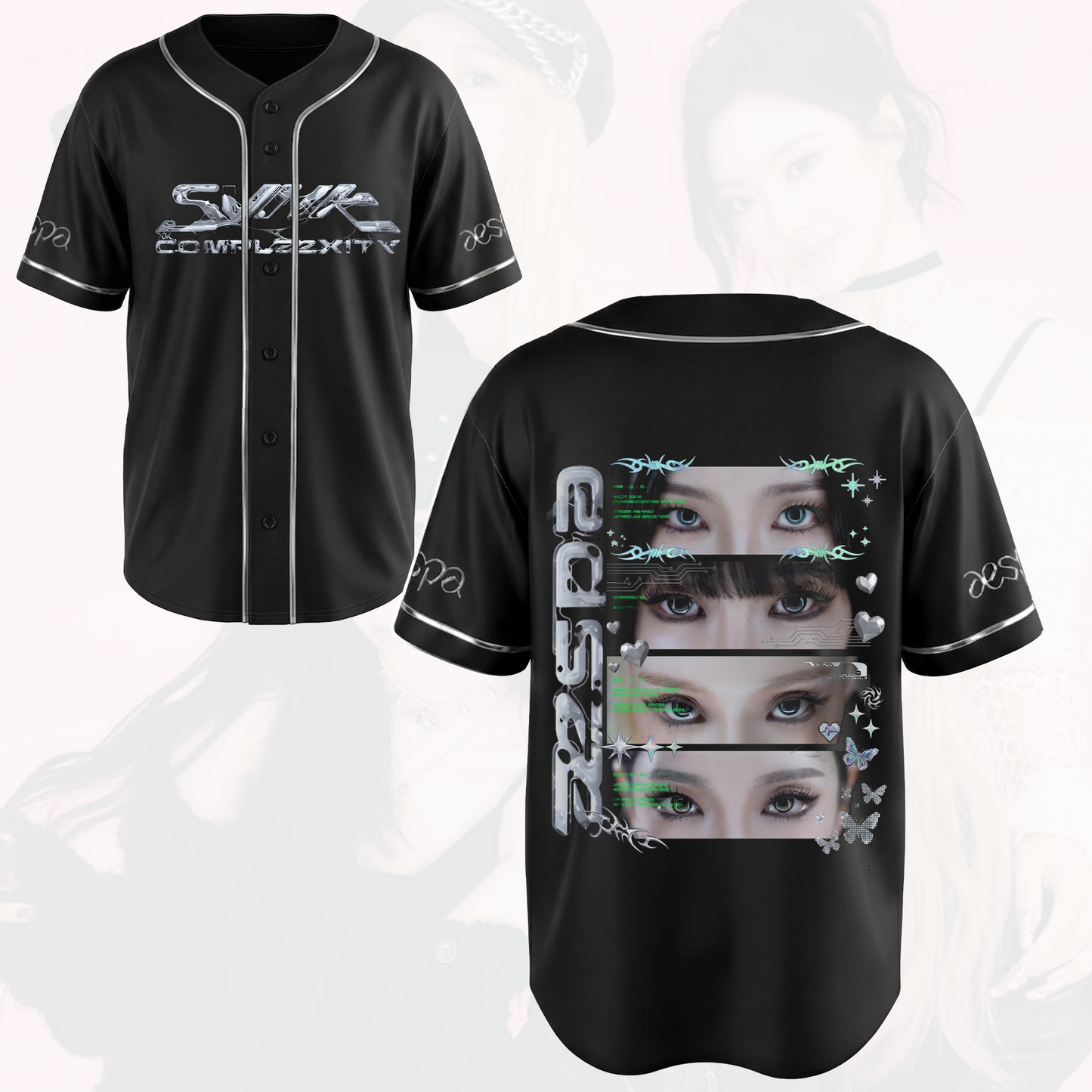 Aespa SYNK Complexity Tour Baseball Jersey MY Concert Outfit Shirt