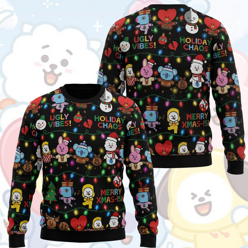 Lightning Fairy BT21 Merry Christmas Ugly Sweater Fan Edition
