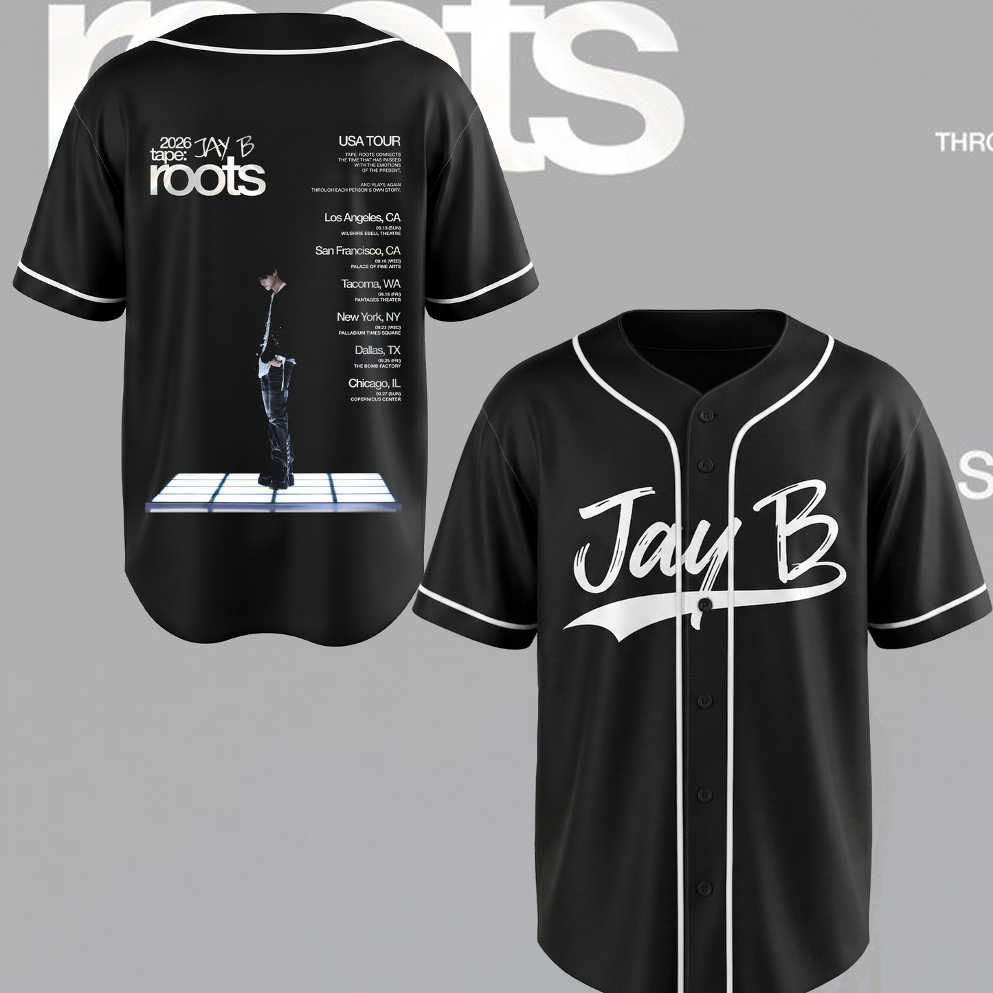 GOT7 Jay B Roots Tour Baseball Jersey Gift For Fans