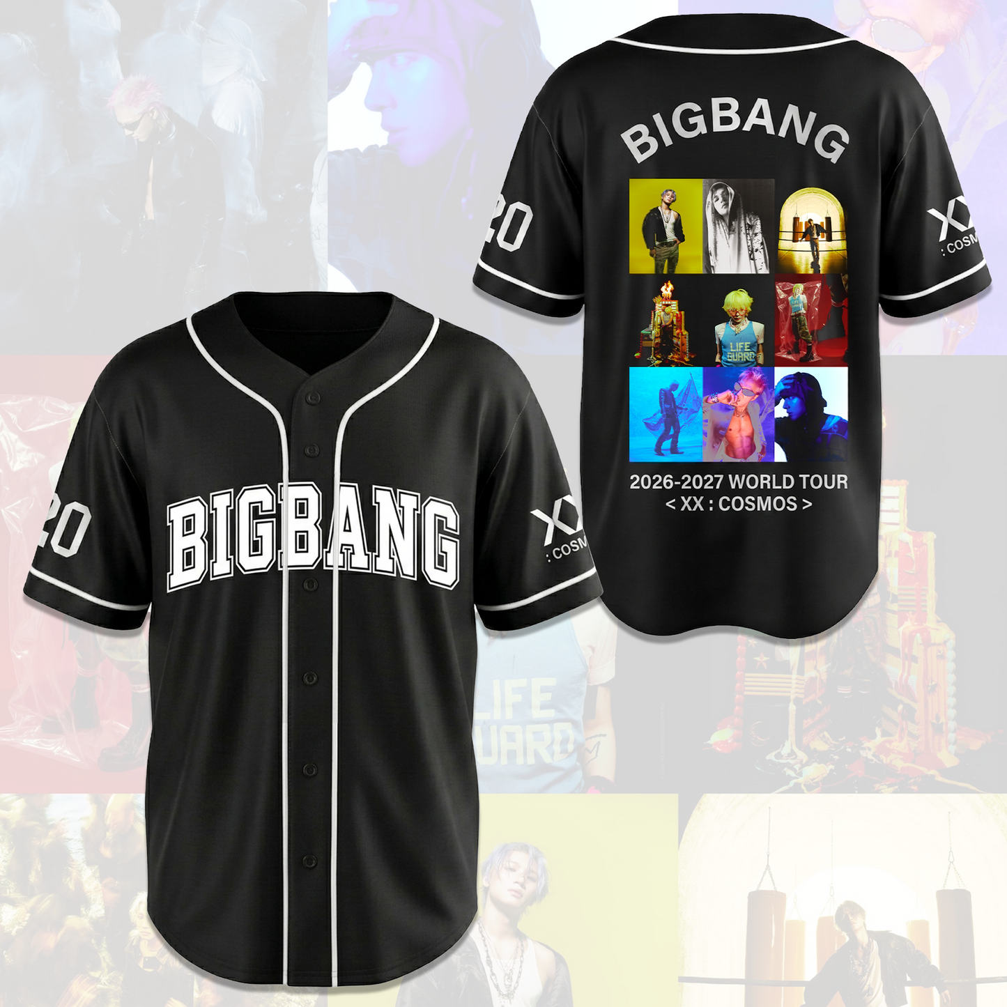 Big Bang XX Cosmos World Tour Baseball Jersey Concert Outfit For Fans