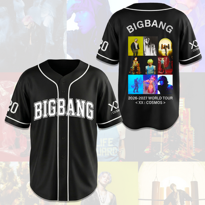 Big Bang XX Cosmos World Tour Baseball Jersey Concert Outfit For Fans