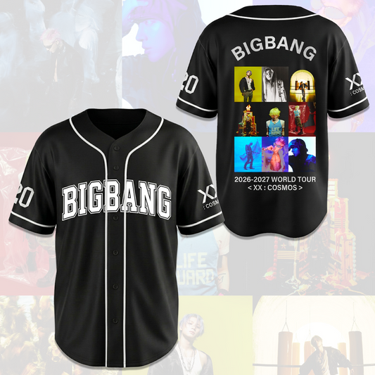 Big Bang XX Cosmos World Tour Baseballtrikot Konzert-Outfit für Fans