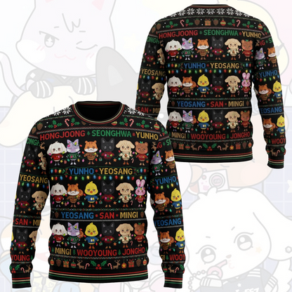Adorable Fairy Light Aniteez Christmas Ugly Sweater Gift For Fans